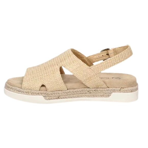 Bella~Vita KATO Slingback Sandals Espadrilles Flatform Natural Woven - Picture 3 of 8